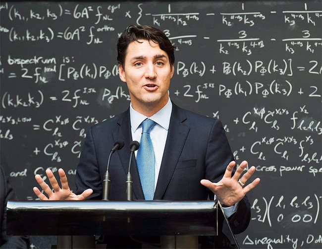 Trước đó, ông Trudeau đã khiến nhiều người kinh ngạc khi trả lời thành thục một câu hỏi ngẫu nhiên có liên quan đến lý thuyết lượng tử, điều không phải vị nguyên thủ quốc gia nào cũng làm được.