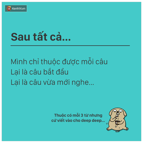 Sau tất cả mà chỉ nhớ được 3 từ thôi à???