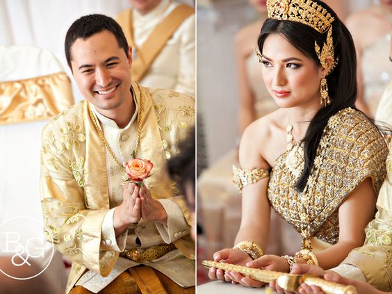 
Vương quốc Campuchia cũng có thói quen sử dụng vàng trong đám cưới
