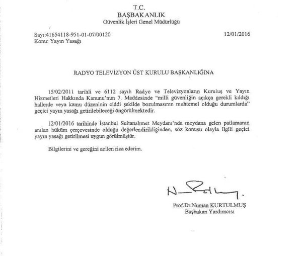 
Thông cáo của chính phủ Thổ Nhĩ Kỳ do hãng thông tấn Anadolu đăng tải.

