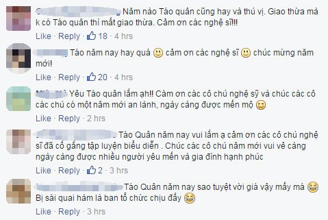 
Vô số lời khen ngợi dành cho Táo quân.
