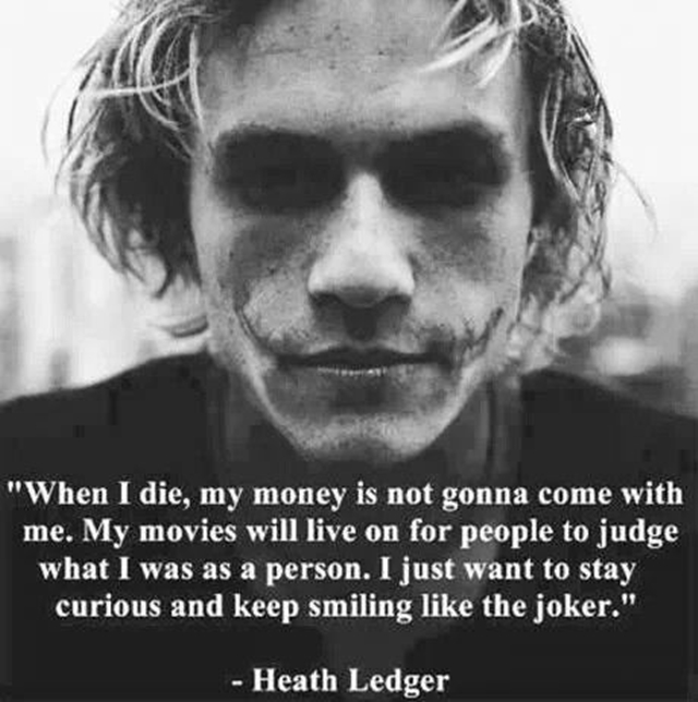 
Heath nói về vai diễn Joker.
