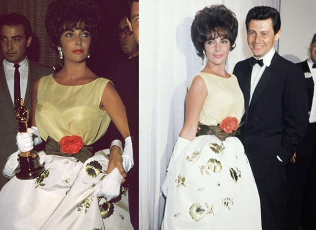 
Năm 1961, Elizabeth Taylor diện váy Christian Dior cực kỳ quyến rũ dự lễ trao giải Oscar. Khi đó cô giành giải Nữ diễn viên chính xuất sắc nhất với vai diễn trong phim Butterfield 8.
