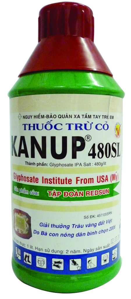 
Thuốc trừ cỏ KANUP 480SL có thành phần Glyphosate IPA Salt 480gr/l.

