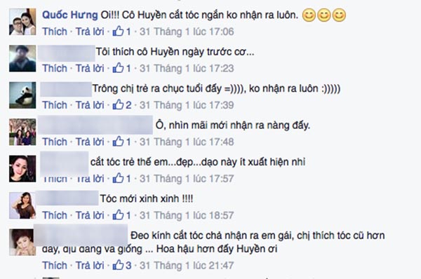Chuyên gia trang điểm Quốc Hưng và nhiều người đều bày tỏ ý kiến không nhận ra Nguyễn Thị Huyền sau khi Hoa hậu Việt Nam 2004 cắt tóc ngắn.