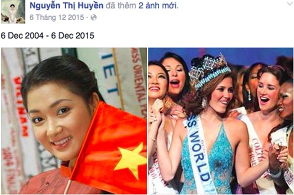 Trước đó, Nguyễn Thị Huyền chỉ cập nhật ảnh mang tính chất kỉ niệm lên trang cá nhân.