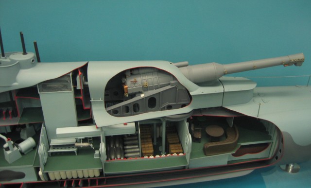 
Mô hình pháo 12-inch lắp trên tàu ngầm lớp M

