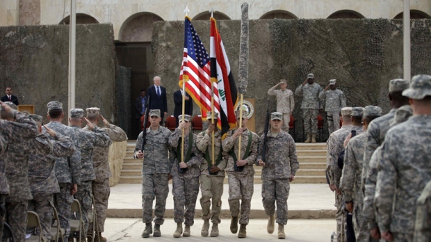 
Buổi lễ đánh dấu việc Mỹ chấm dứt chiến tranh tại Iraq ngày 15/11/2011. Ảnh: AP
