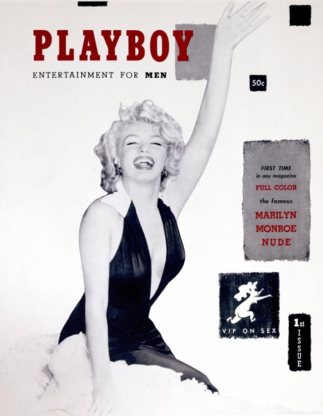 
Ấn phẩm Playboy đầu tiên với gương mặt trang bìa là minh tinh Marilyn Monroe.
