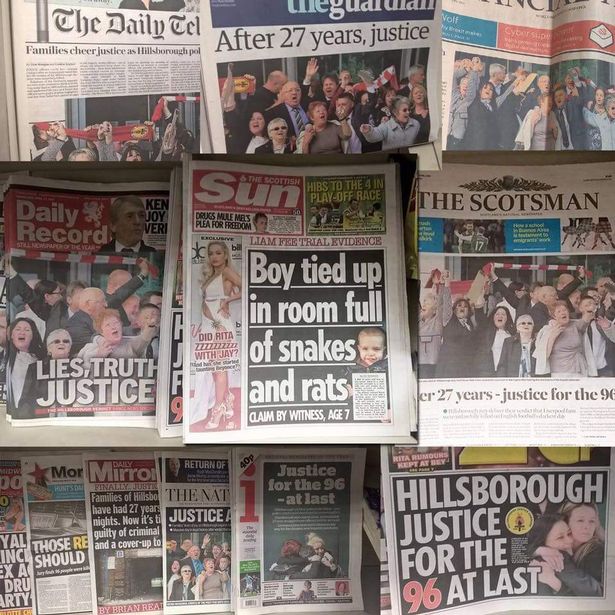 
Hillsborough luôn nằm trên trang đầu các tờ báo Anh những ngày qua.
