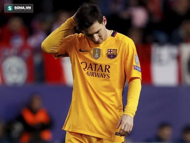 
Messi mệt mỏi trong trận đấu với Atletico.
