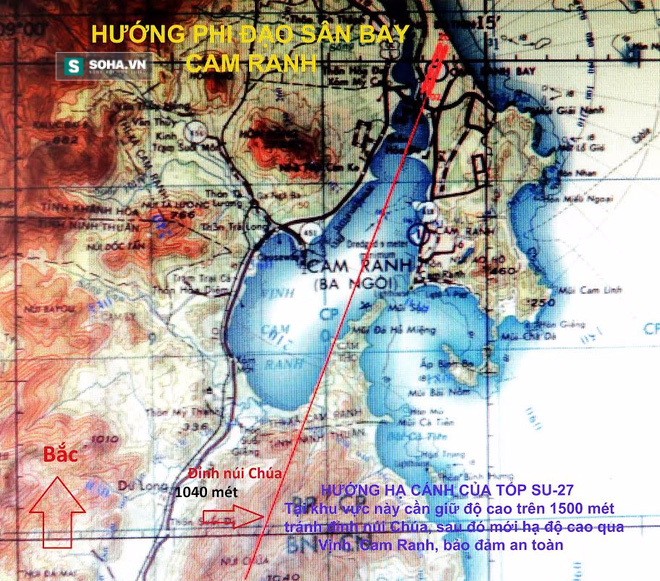 
Tuyến hạ cánh Tây Nam - Đông Bắc, sân bay Cam Ranh, Khánh Hoà, Việt Nam. Bản đồ gốc của Quân đội Mỹ, thập kỷ 70. Trần Danh Bảng thể hiện.
