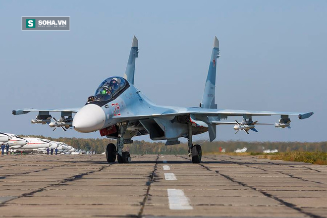 
Tiêm kích Su-30SM của Không quân Nga.
