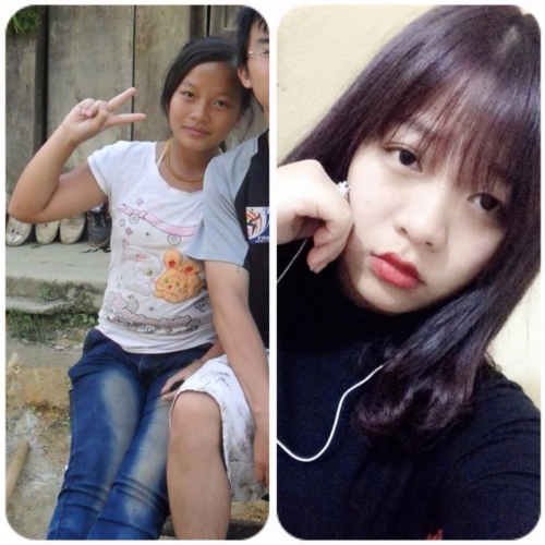
Hình ảnh trước và sau 5 năm của cô gái Hmông.
