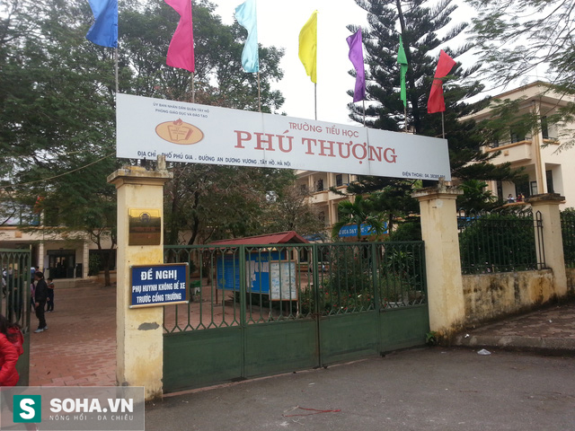 
Trường Tiểu học Phú Thượng, một trong những trường ở Tây Hồ nhập rau không rõ nguồn gốc làm thức ăn cho học sinh
