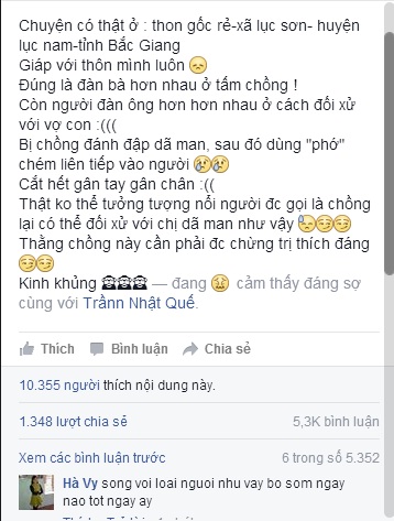 Sau khi chủ facebook đăng tải thông tin, hàng nghìn lượt bình luận thể hiện sự phẫn nộ