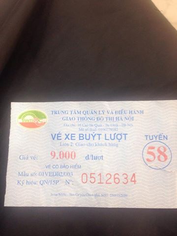 
Vé xe buýt mà chị Q. A mua để đi từ Mê Linh về Yên Phụ. (Ảnh: facebook)
