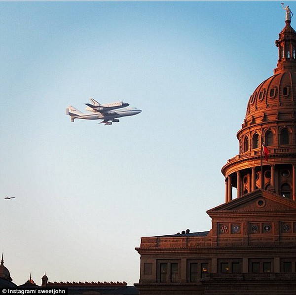 September 20th: The final flight of the Space Shuttle Endeavour riding on the back of an airplane between Texas and California earned fifth place on their list