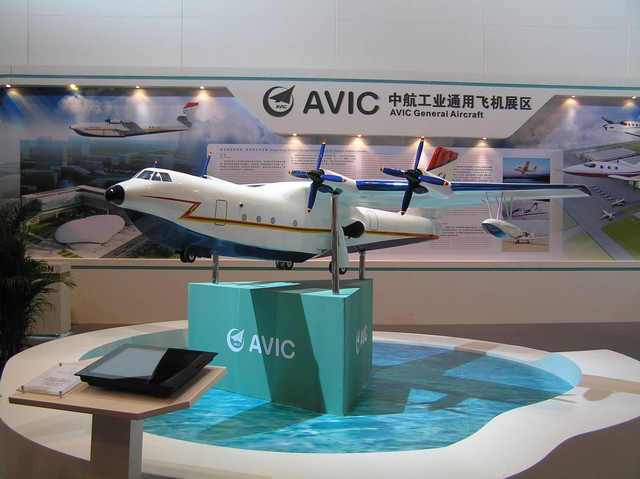 Mô hình thủy phi cơ TA-600 được trưng bày tại triển lãm hàng không Zhuhai năm 2010. 