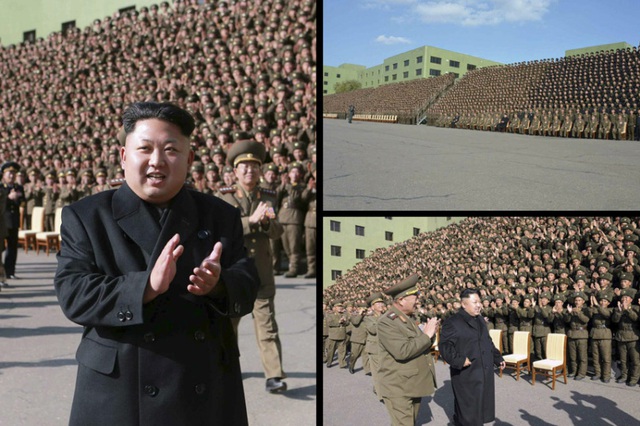 Nhà lãnh đạo Triều Tiên Kim Jong-un đi không cần sử dụng gây khi tham dự một sự kiện của quân đội ở thủ đô Bình Nhưỡng.