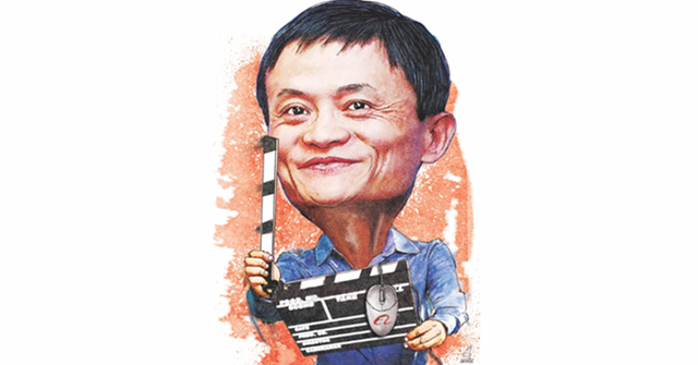 Chân dung hài hước của Jack Ma.