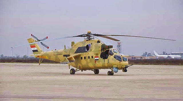 Một chiếc trực thăng Mi-35 của Iraq