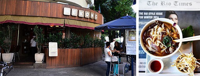 Nhà hàng Mekong - nơi duy nhất ở Rio bán món ăn Việt Nam * Tô phở Việt Nam giá 248.000 đồng.