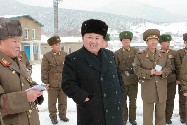 Nhà lãnh đạo Triều Tiên Kim Jong-un thăm đơn vị 1313của quân đội Triều Tiên để kiểm tra công tác huấn luyện mùa đông.