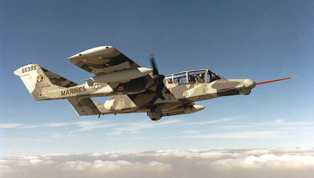 Chiến đấu cơ OV-10 được Mỹ nghiên cứu chế tạo và tiến hành bay thử lần đầu năm 1965, sau đó nó được trang bị cho lực lượng không quân và hải quân đánh bộ Mỹ.