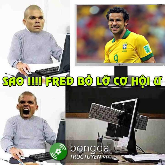 Pepe cũng tức giận vì Fred