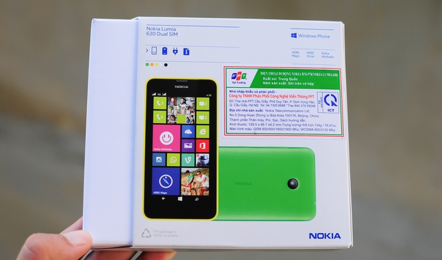 Cận cảnh Nokia Lumia 630 chính hãng mới bán ra tại Việt Nam