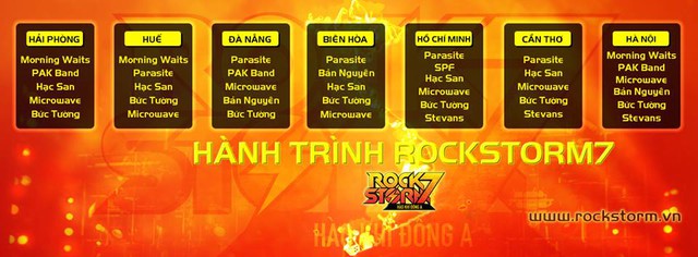 Danh sách các band nhạc tham dự Rock Storm 7 không có tên Ngũ Cung khiến nhiều fan hụt hẫng.