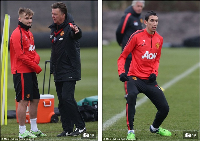 Luke Shaw và Di Maria trở lại tập luyện