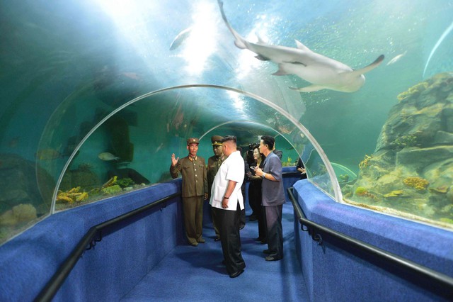 Nhà lãnh đạo Triều Tiên Kim Jong Un thăm Trại trẻ em quốc tế Songdowon.