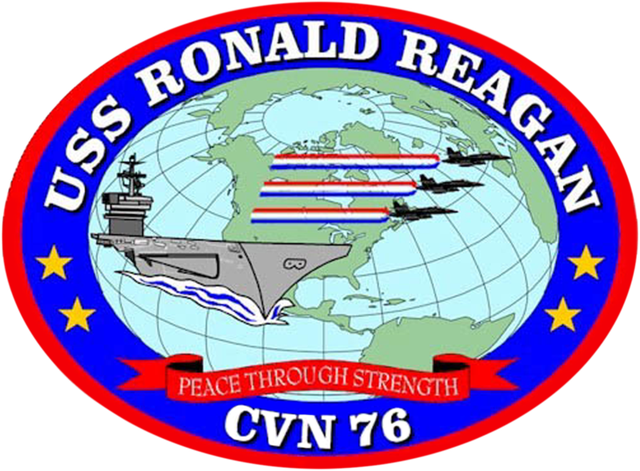 Logo của USS Harry S. Truman (CVN-75) có hình bầu dục khác với những chiếc còn lại, đây là chiếc thứ 8 của lớp Nimitz và là chiếc cuối cùng thuộc phân lớp Theodore Roosevelt.