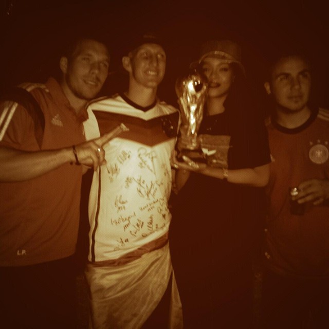  Germany spent the night partying with Rihanna after winning the World Cup [Pictures]