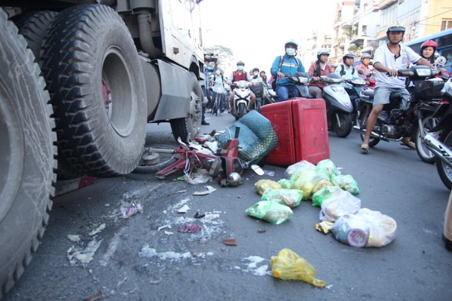 Hiện trường vụ tai nạn.