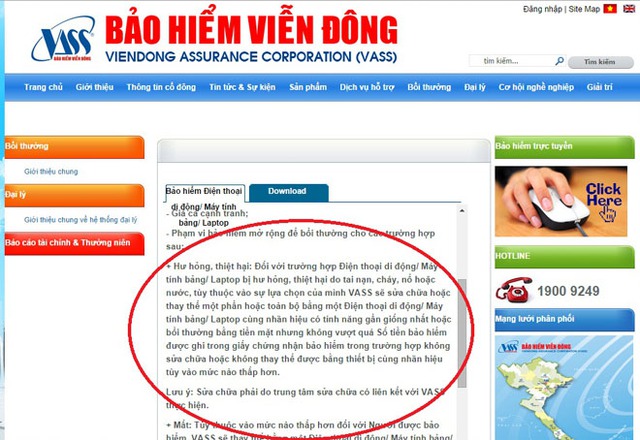 Nội dung trong quy định được hưởng bảo hiểm của Viễn Đông.