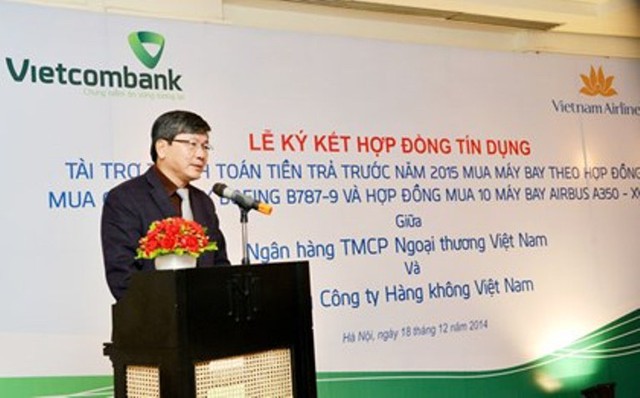Ông Phạm Ngọc Minh, Tổng giám đốc Vietnam Airlines phát biểu tại buổi lễ