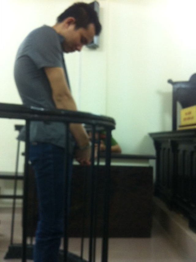 Bị cáo Phong tại phiên tòa.