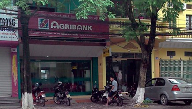 Chi nhành ngân hàng Agribank nơi bà Linh làm việc