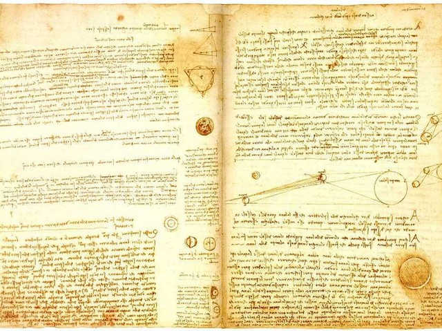 Bản viết tay Codex Leicester của Leonardo da Vinci.