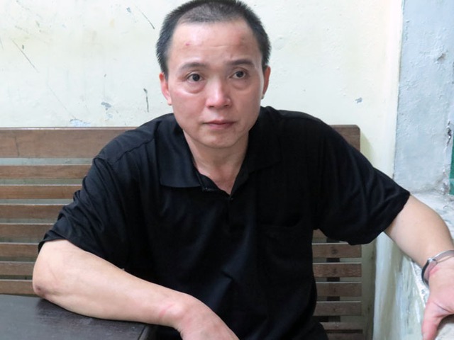 Đối tượng Nguyễn Thanh Sơn, người đã hành hạ cháu Tú trong khách sạn bị cảnh sát bắt sau 10 ngày lẩn trốn.