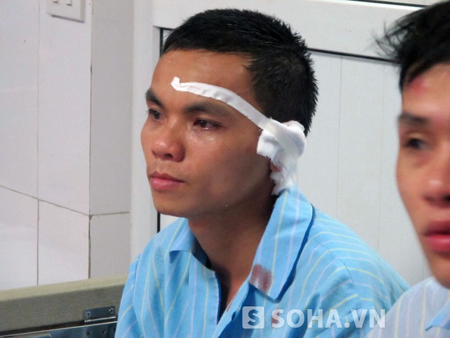 Anh Triệu Văn Quang chưa hết bàng hoàng au vụ tai nạn.