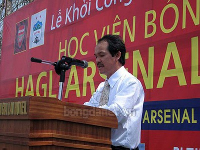 Bầu Đức trong ngày khởi công xây dựng Học viên HAGL - Arsenal JMG