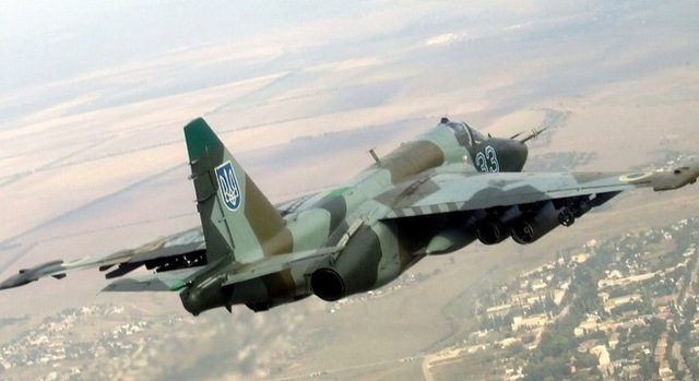 Một chiếc Su-25 của Không quân Ukraine.