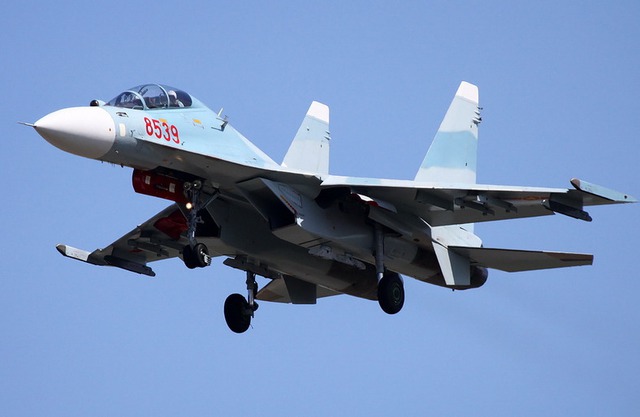 Tiêm kích Su-30MK2 của Không quân Việt nam.