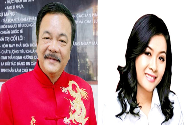 Ông Trần Quý Thanh, ông chủ hãng nước giải khát Tân Hiệp Phát (THP) và con gái Trần Uyên Phương