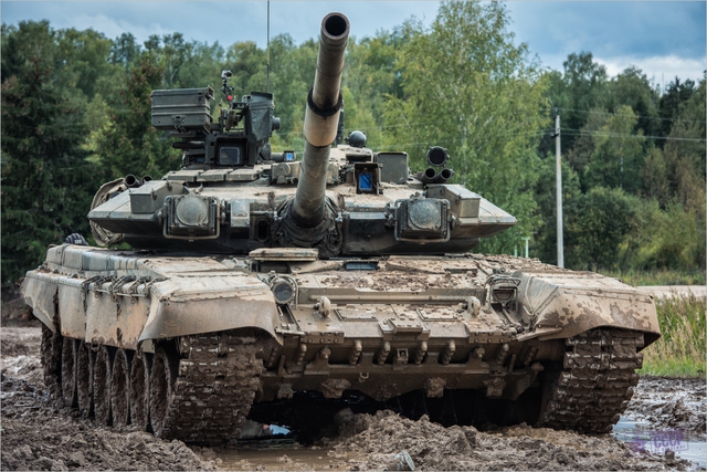 
Xe tăng chiến đấu chủ lực T-90S, một sản phẩm của Tập đoàn Uralvagonzavod.
