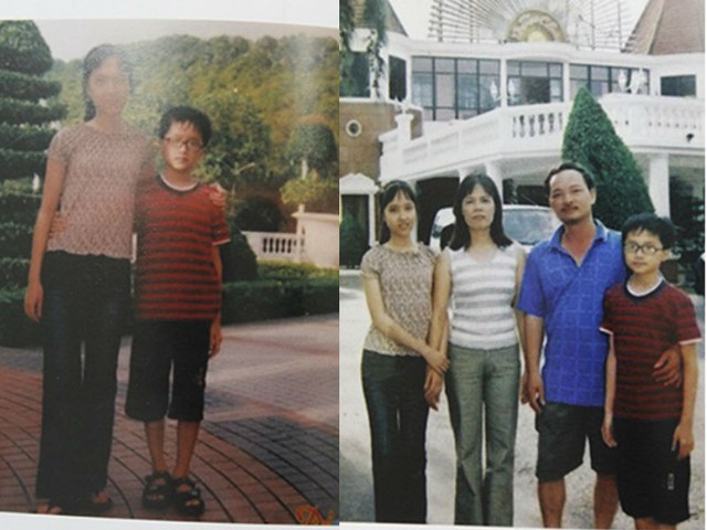 Hương Giang idol chụp ảnh cùng chị gái và bố mẹ. Đây cũng chính là người đã cho cô mượn chứng minh thư đăng ký thi Vietnamidol.